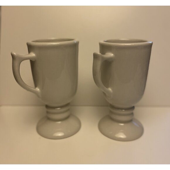 Vtg 2 Sterling Vitrified China Mugs East Liverpool Ohio USA F-5 Restaurant Ware - Picture 5 of 13